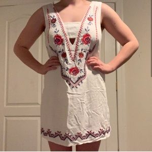 floral summer white dress